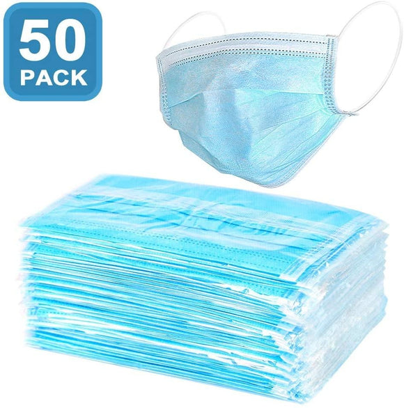 50 Count Disposable Surgical 3 Ply Face Mask UK - Compas Shopping