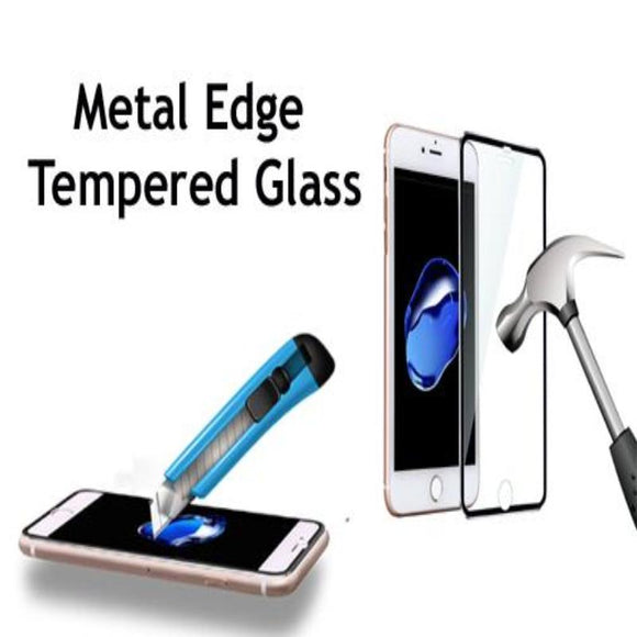 3D Curved Metal Edge Tempered Glass Screen Protector For iPhone 11 Pro Max/ iPhone 11 Pro/ iPhone 11/ iPhone XS Max/XR/XS/X/8/8 Plus/7/7 Plus/6/6 Plus/6S/6S Plus - Compas Shopping