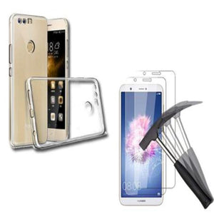 Clear Gel Case & Tempered Glass For Various Huawei Phone Models - Compas Shopping
