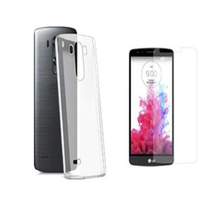 Clear Gel Case & Tempered Glass For Various LG Phone Models - Compas Shopping