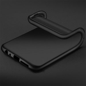 Black Silicone Gel Back Case For iPhone Samsung Huawei Phones - Compas Shopping