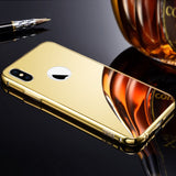 360° Full Cover Hybrid Mirror Hard Case With Tempered Glass Cover For Apple iPhone XS/ X/ 8 Plus/ 8/ 7 Plus/ 7/ 6 Plus/ 6S Plus/ 6/6S - Compas Shopping